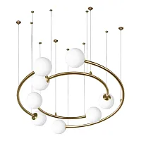 Люстра подвесная Инфинайт (Infinite) 10155/800 Gold LOFT IT белая на 8 ламп, основание золотое в стиле современный шар Люстра подвесная Инфинайт (Infinite) 10155/800 Gold LOFT IT белая на 8 ламп, основание золотое в стиле современный шар